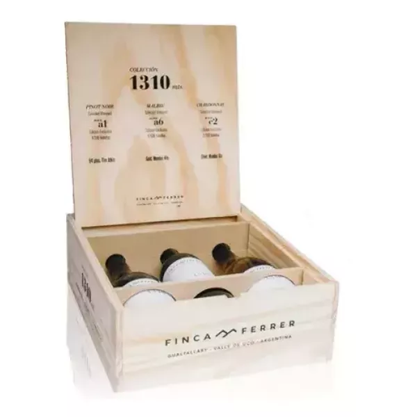 Estuche De Madera X3 Botellas Mix Finca Ferrer